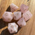 Rose Quartz is the gemstone that resonates the most with love; in all its forms. When you work with rose quartz you are connected to all forms of love that exist within the Universe. These dice are awesome.