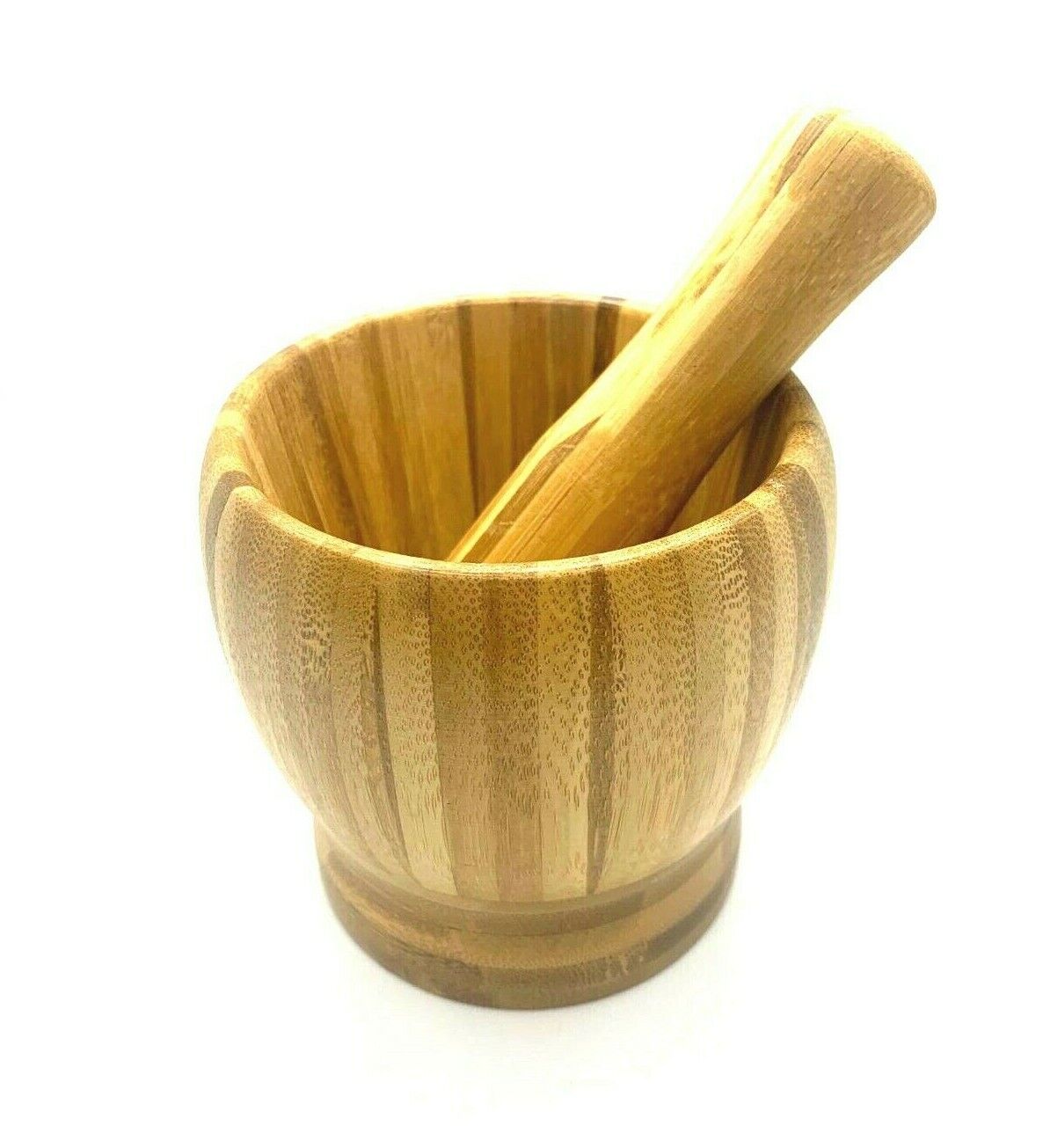 Bamboo Mortar & Pestle - 4"