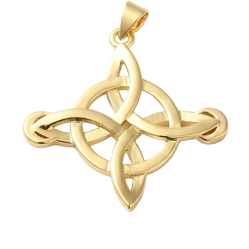 witch knot pendant on white background