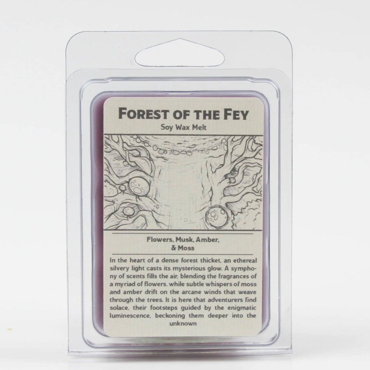 Forest of the Fey - Wax Melt Scent Notes: Flowers, Musk, Amber, &amp; Moss