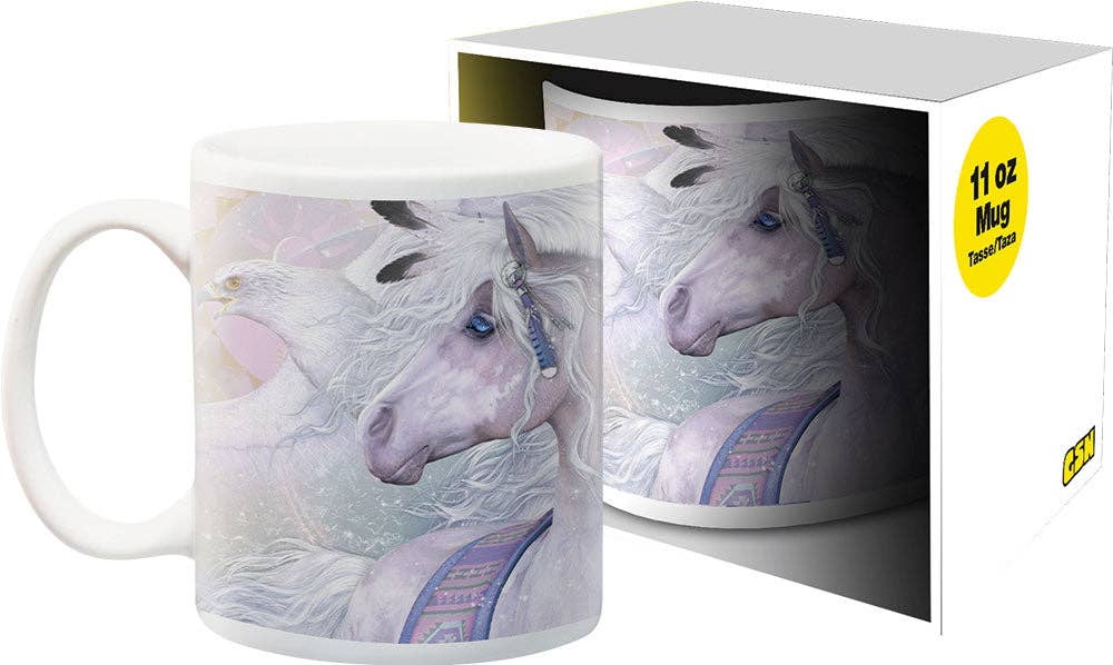Imagined Worlds Winter Solstice Fantasy Horses 11oz Mug