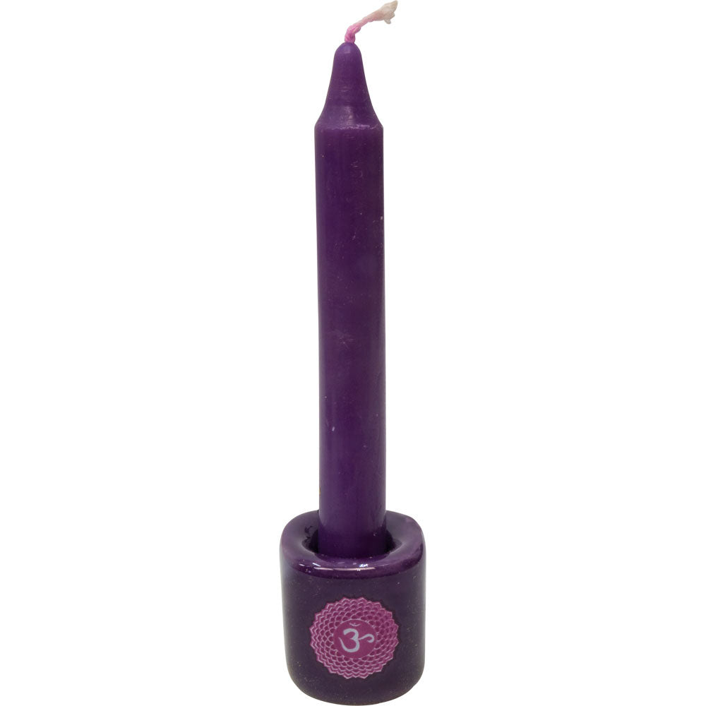 Chakra Ceramic Chime Candle Holder Set of Seven