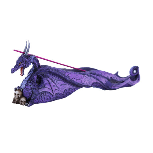Purple Dragon with Skulls Incense Burner