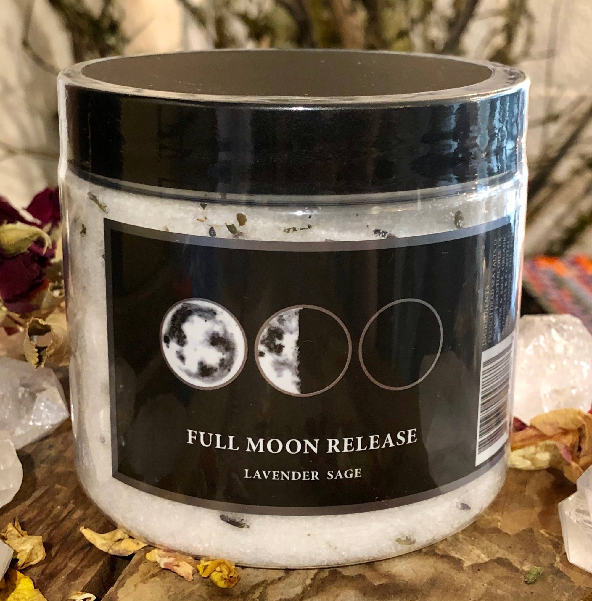 Full Moon Release Bath Salt with Charged Crystal