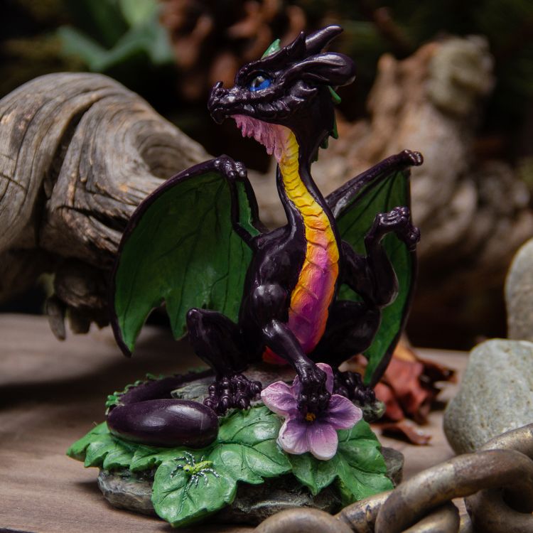 Eggplant Dragon Statue