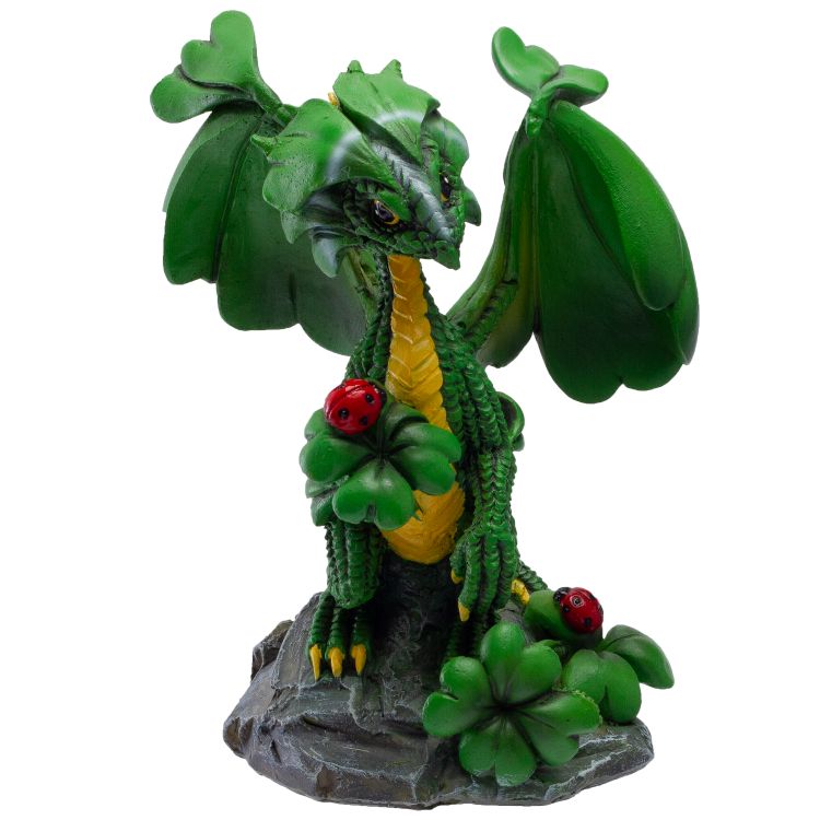 Lucky Clover Dragon Statue