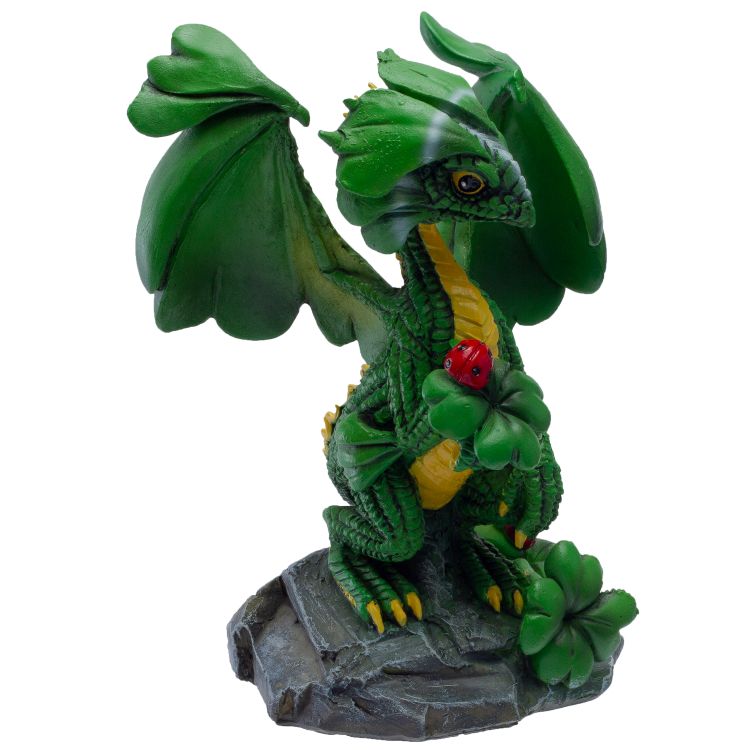 Lucky Clover Dragon Statue
