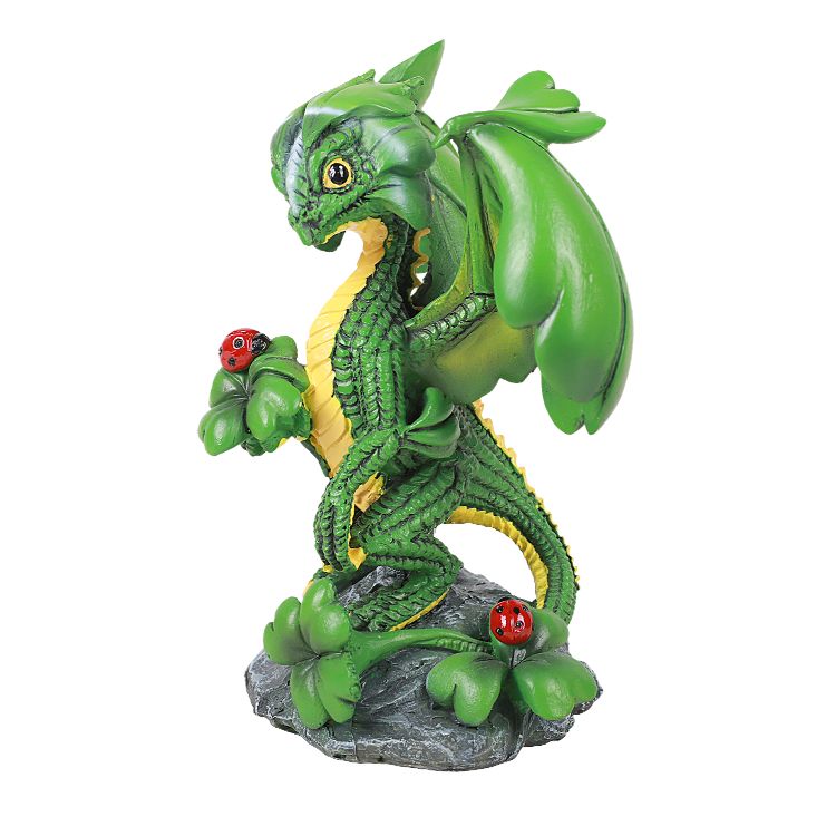 Lucky Clover Dragon Statue