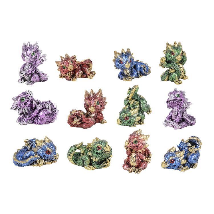 Mini Colorful Dragon Figurine