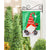 Gnome with Cardinal Garden Shimmer Linen Flag