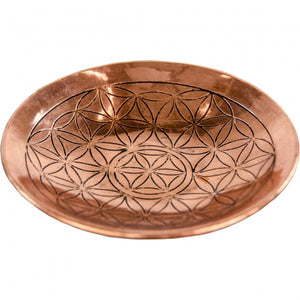 Back in Stock! Flower of Life Copper Offering Bowl 6" engraved