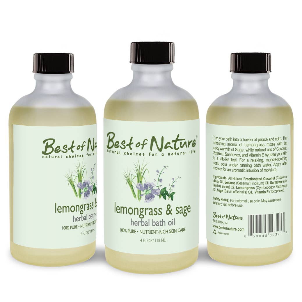 Lemongrass & Sage Bath Oil