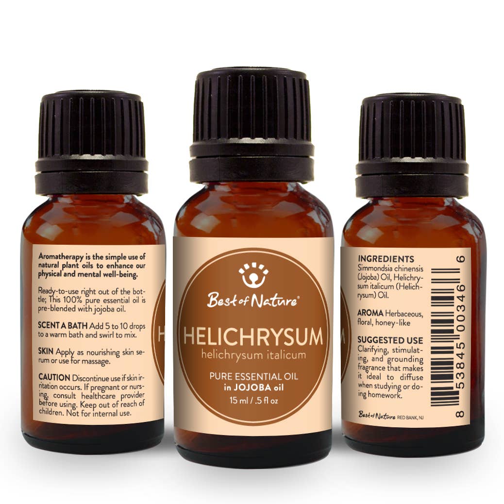 Helichrysum Essential Oil Blended with Jojoba Oil