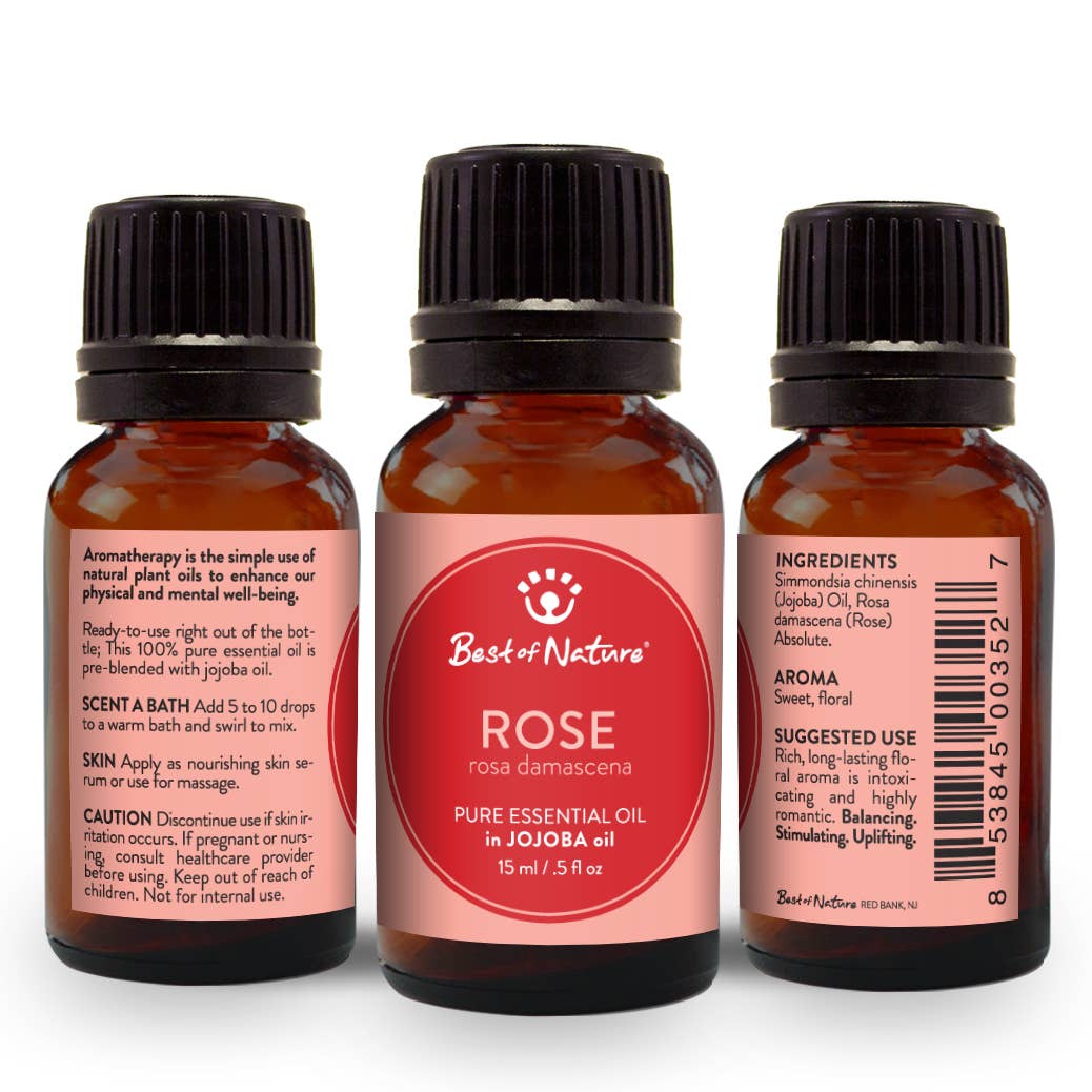 Rose Absolute Essential Oil Blended with Jojoba Oil