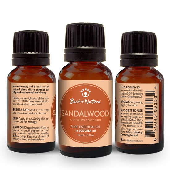 Sandalwood Essential Oil Blended with Jojoba Oil