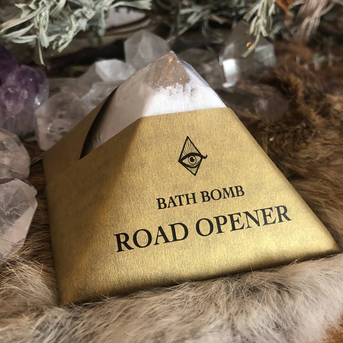 Road Opener Bath-bomb with Charged Crystal