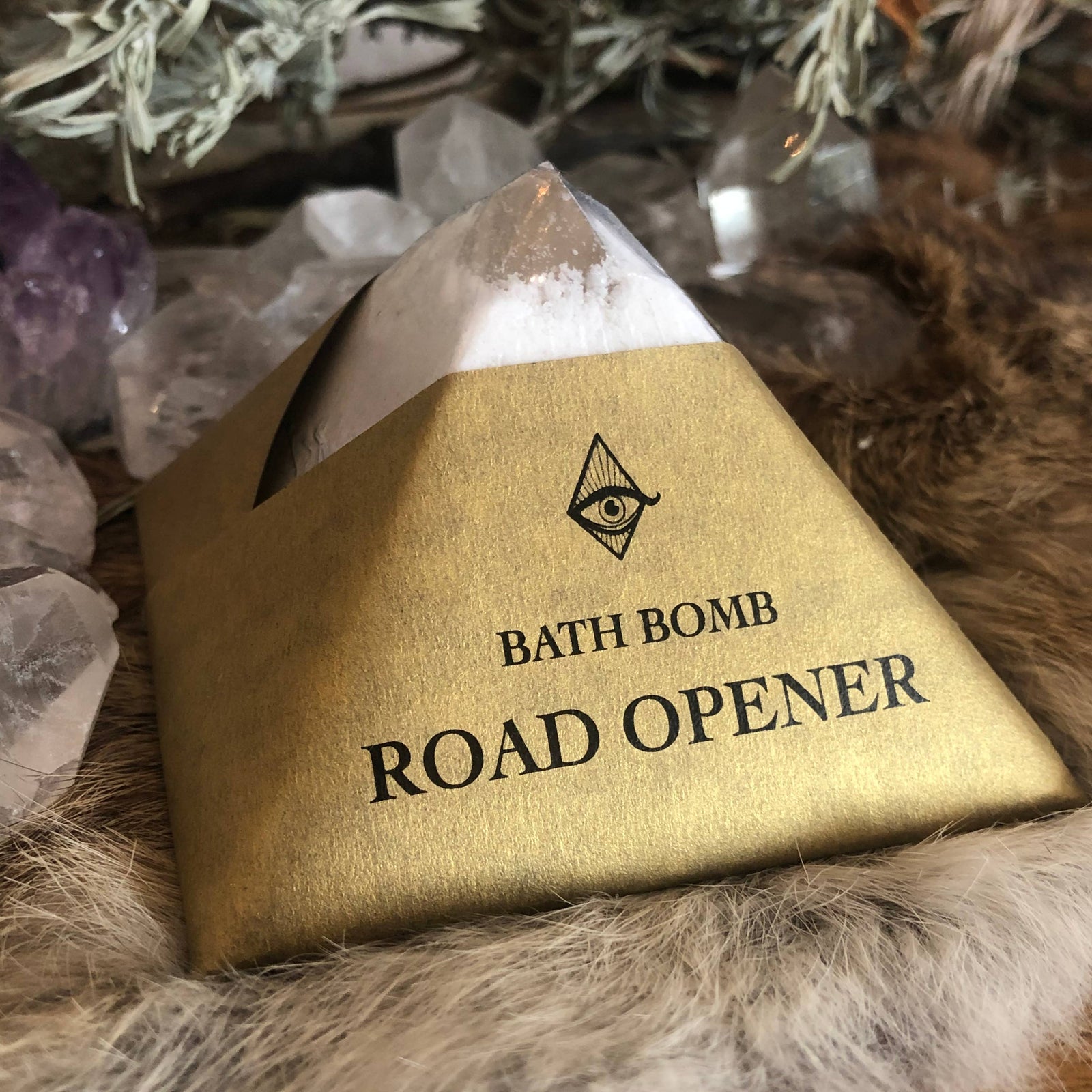 Road Opener Bath-bomb with Charged Crystal