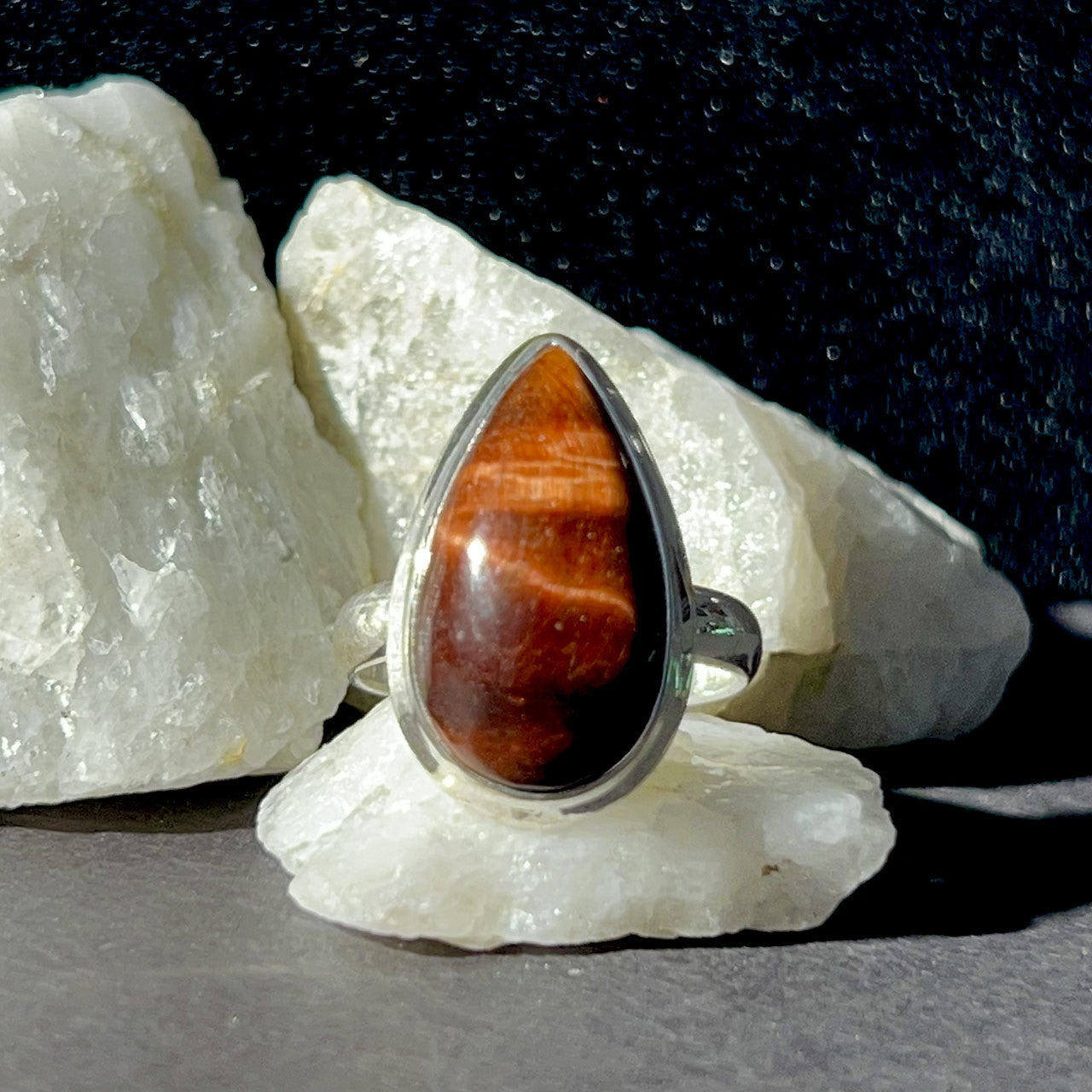 RED TIGER EYE Sterling Silver Ring - Assorted Sizes