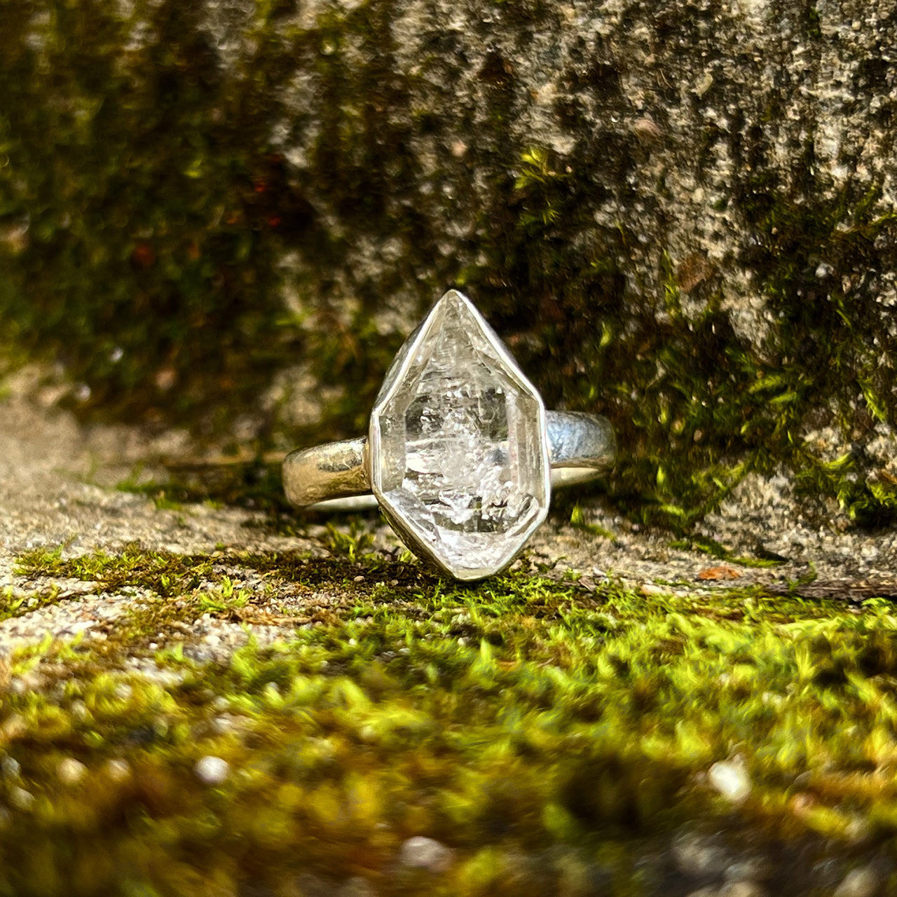 Stunning HERKIMER DIAMOND Sterling Silver Ring - Assorted Sizes