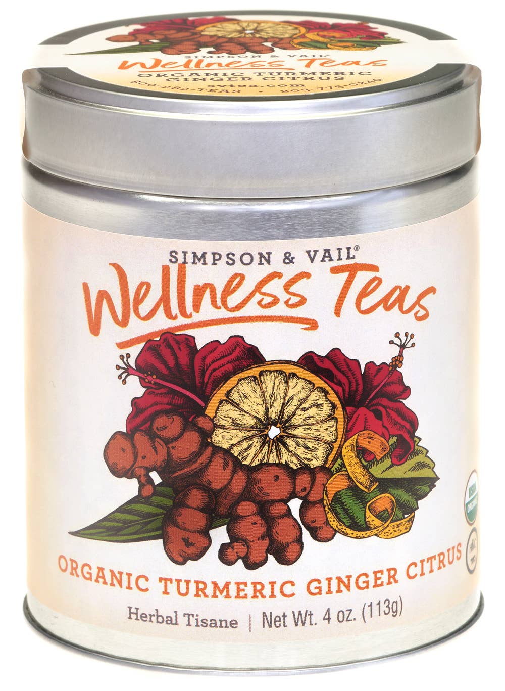 Turmeric Ginger Citrus Herbal Wellness Tea