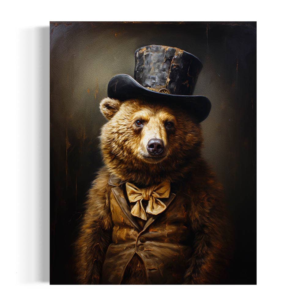 Jasper Johns Bear in Top Hat Art Print