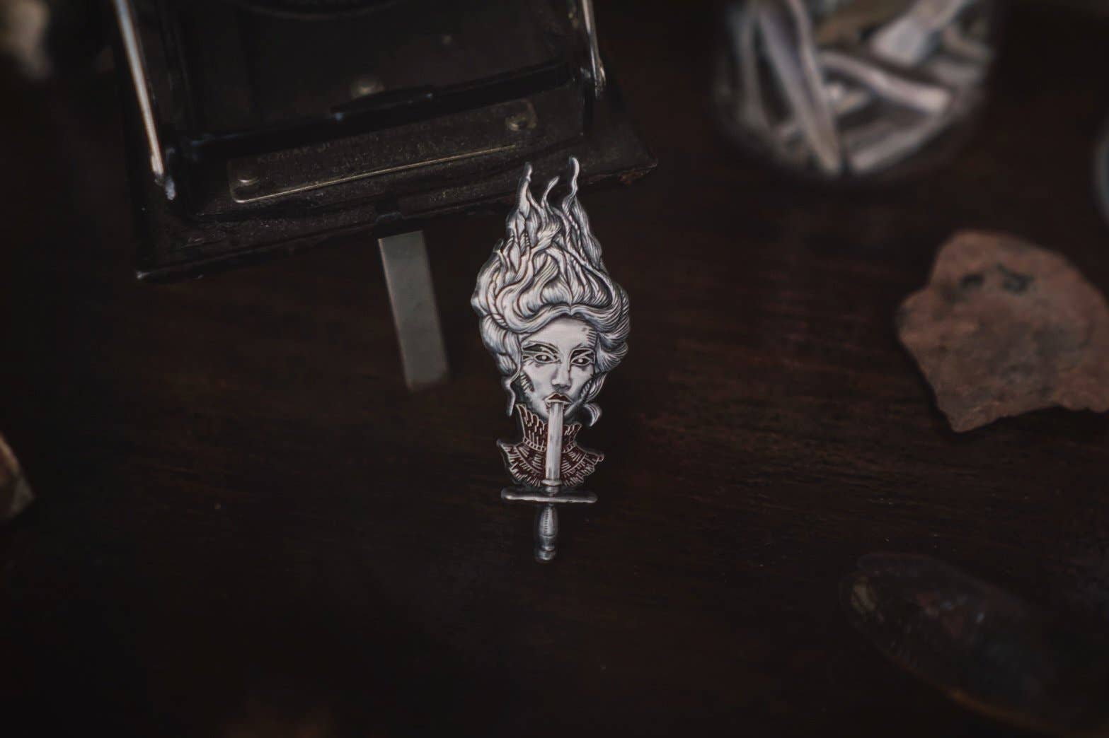 Sword Swallower Enamel Pin