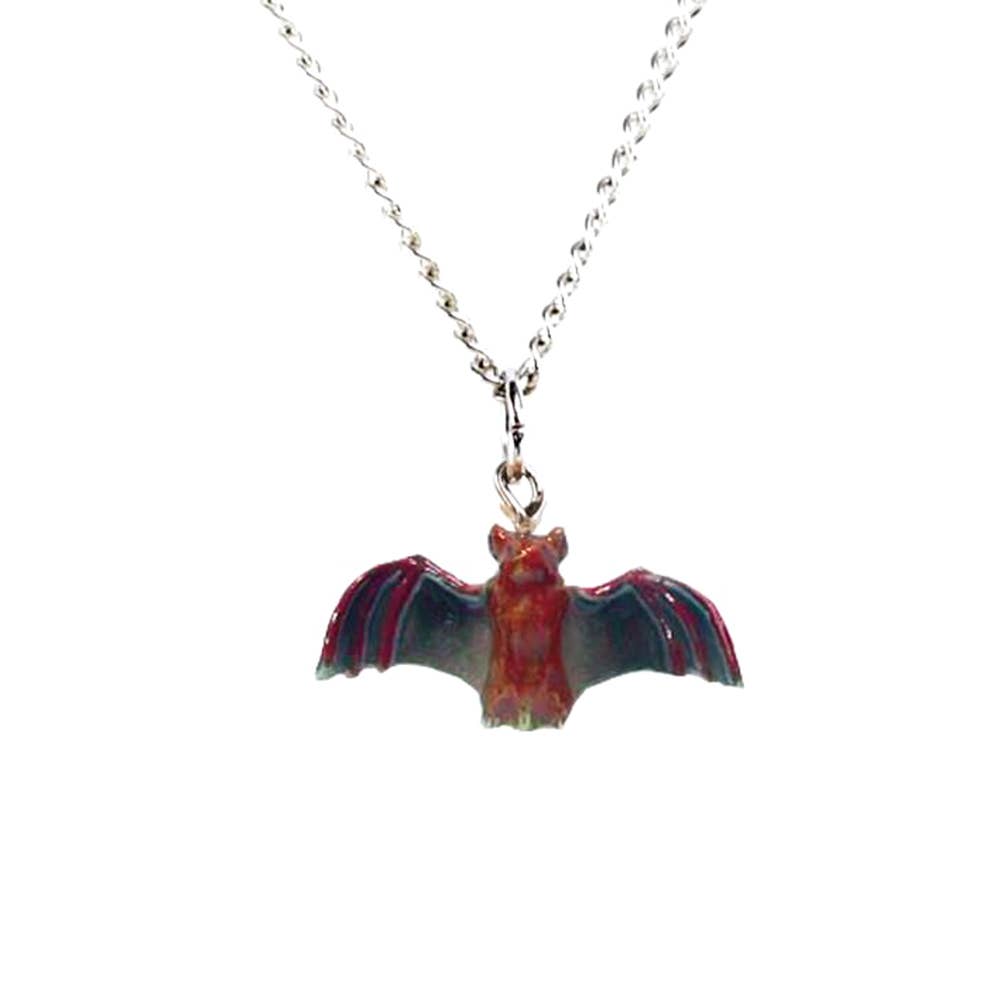 Little Brown Bat Porcelain Pendant