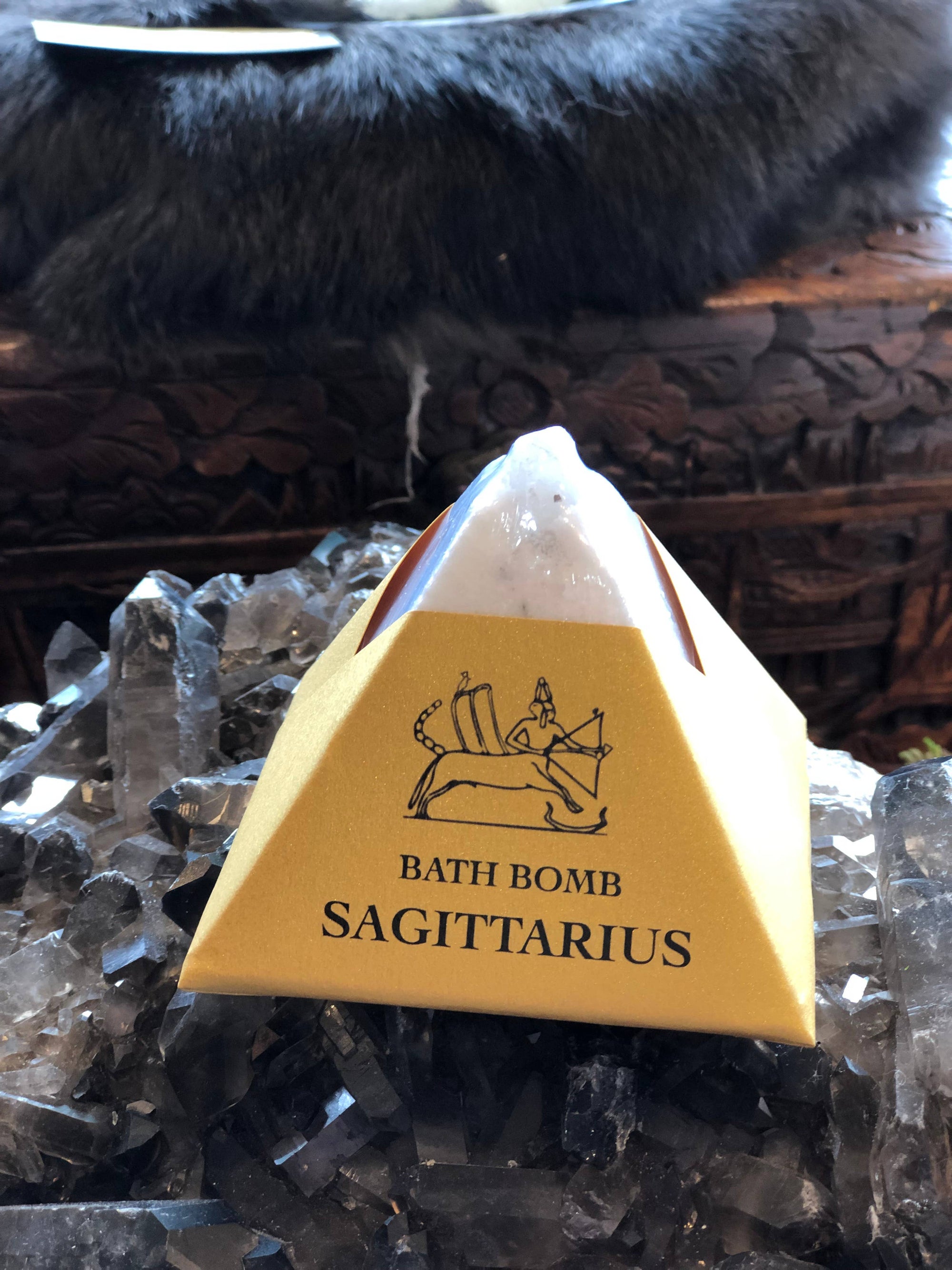 Sagittarius Bath Bomb with Charged Crystal