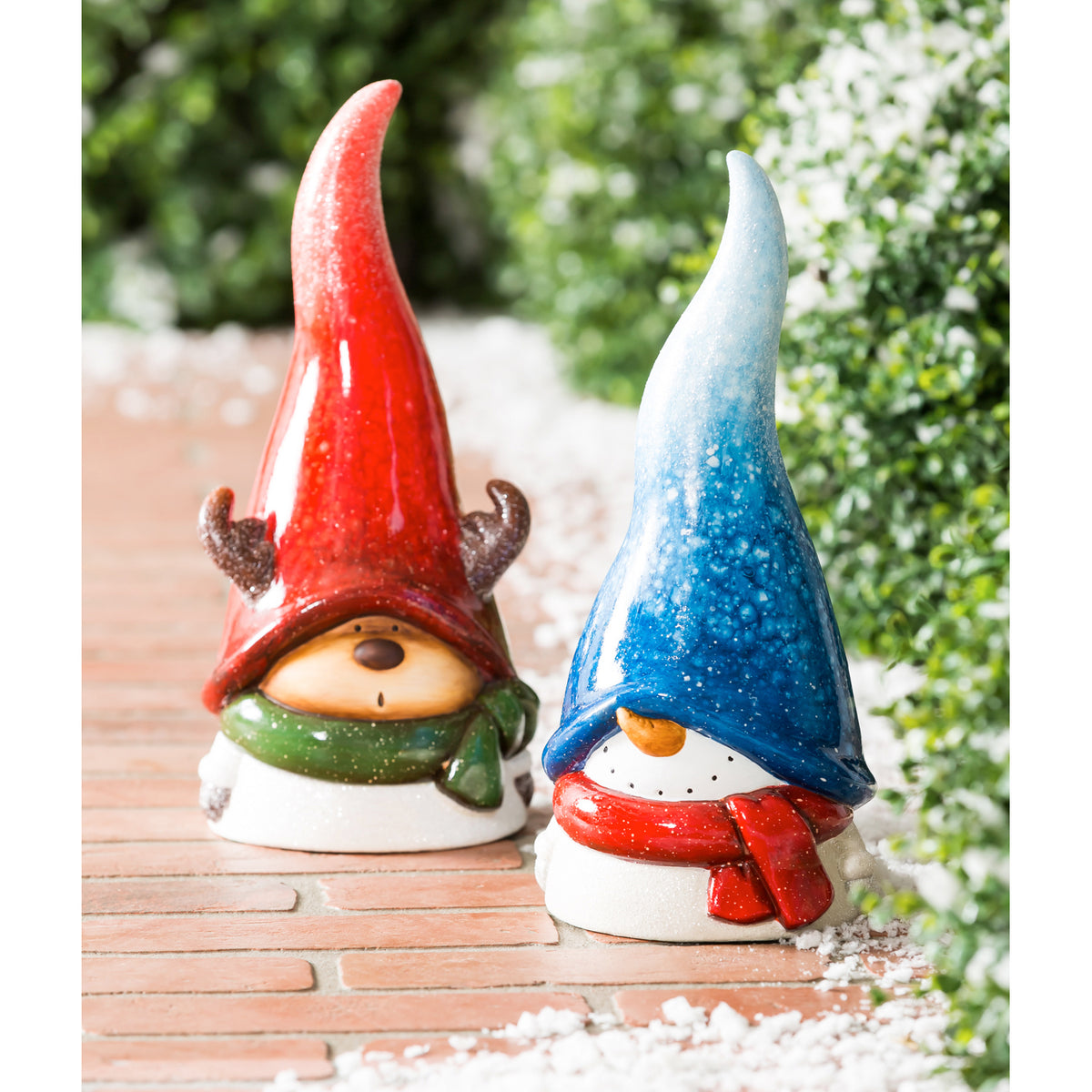 Ceramic Portly Holiday Garden Statuary 12&quot;H