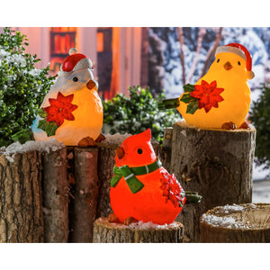 LED Battery Operated Holiday Portly Bird