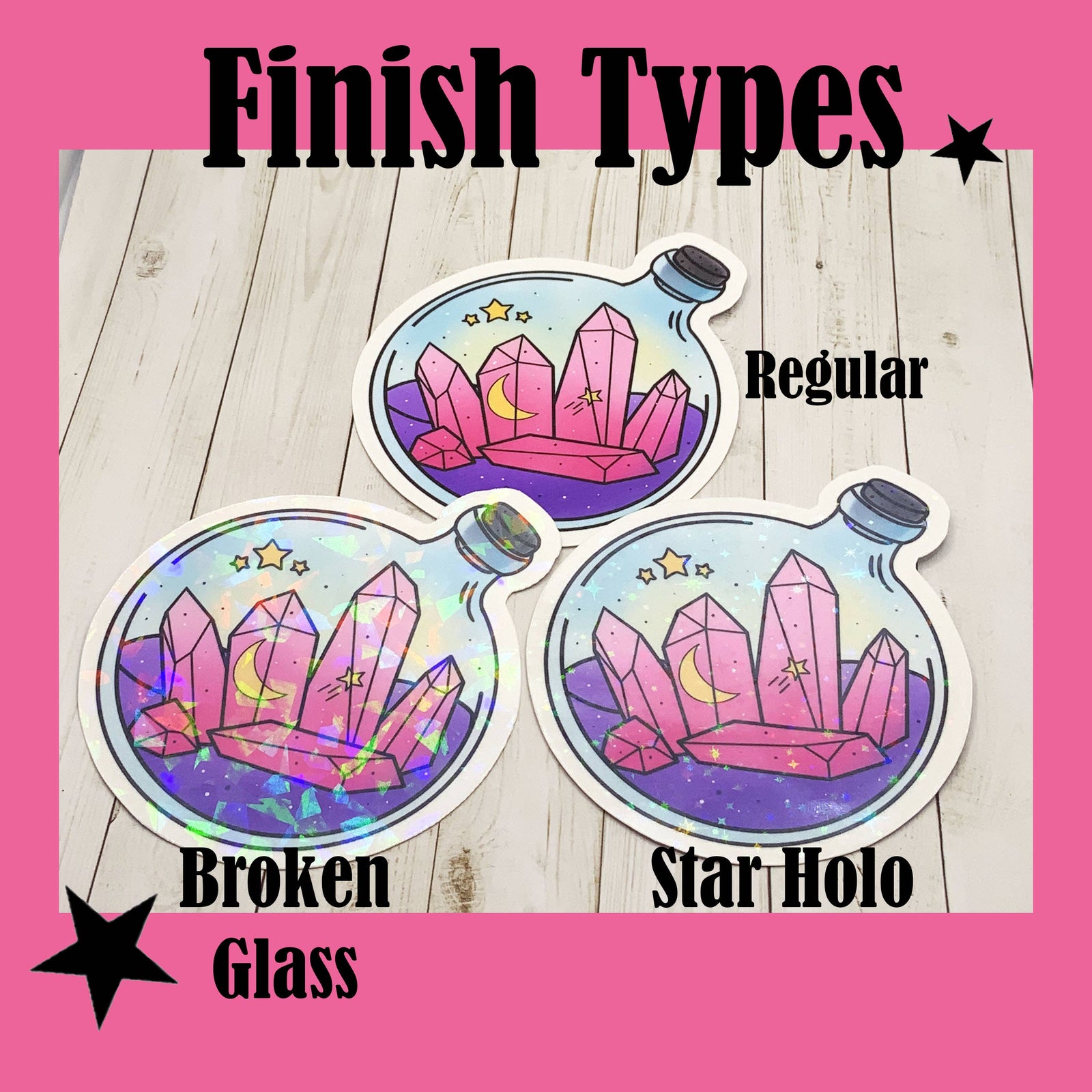 Witchy Pastel Pentacle Vinyl Sticker | Holographic | 2.5"