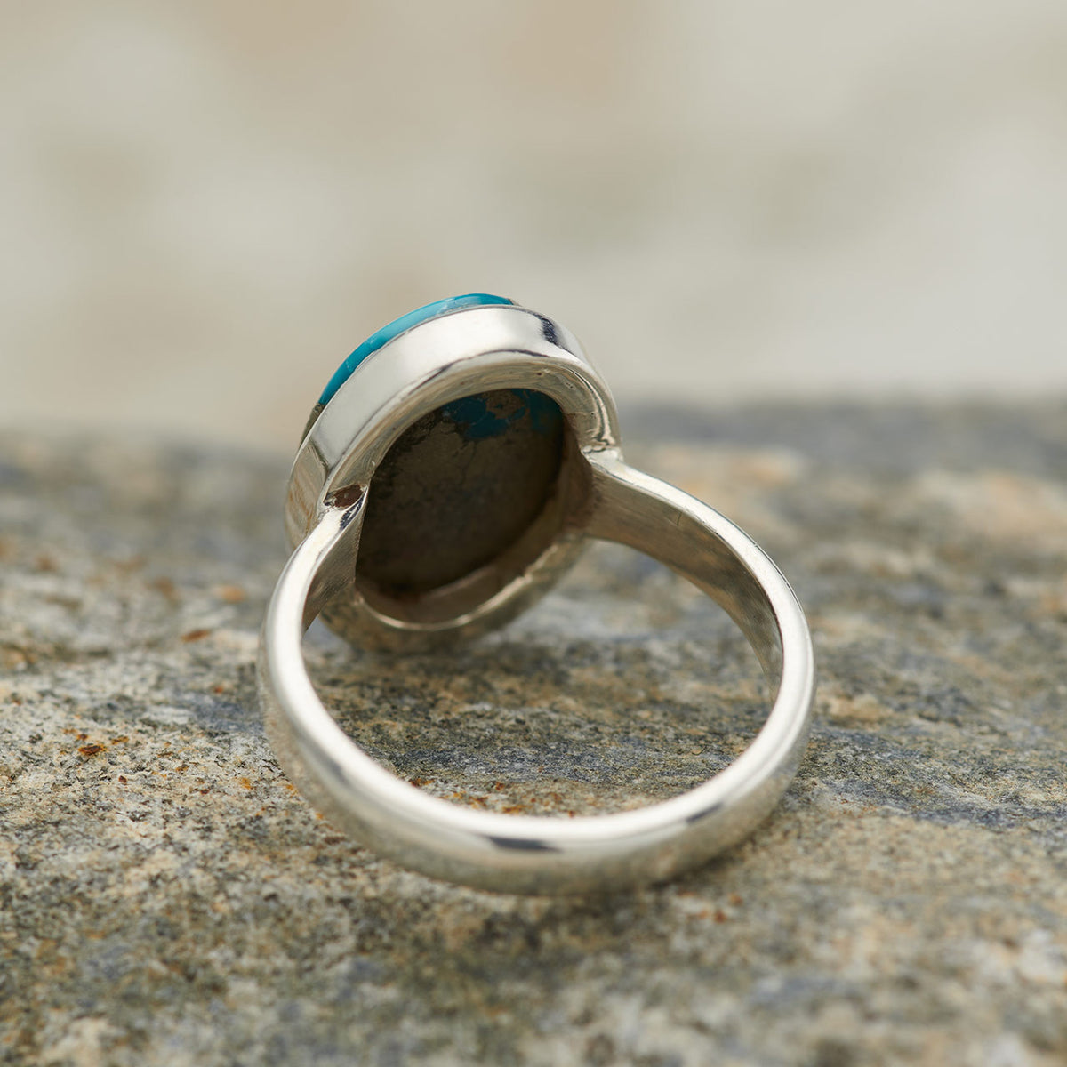 Natural Iranian Turquoise Sterling Silver Ring