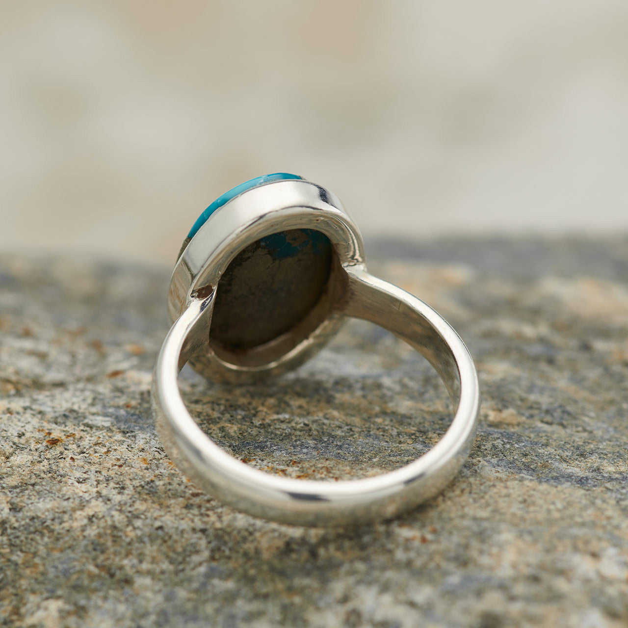 Natural Iranian Turquoise Sterling Silver Ring