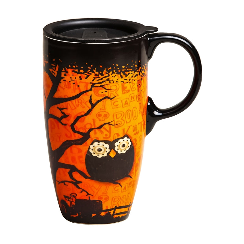 Nighttime Owl Travel Latte Cup