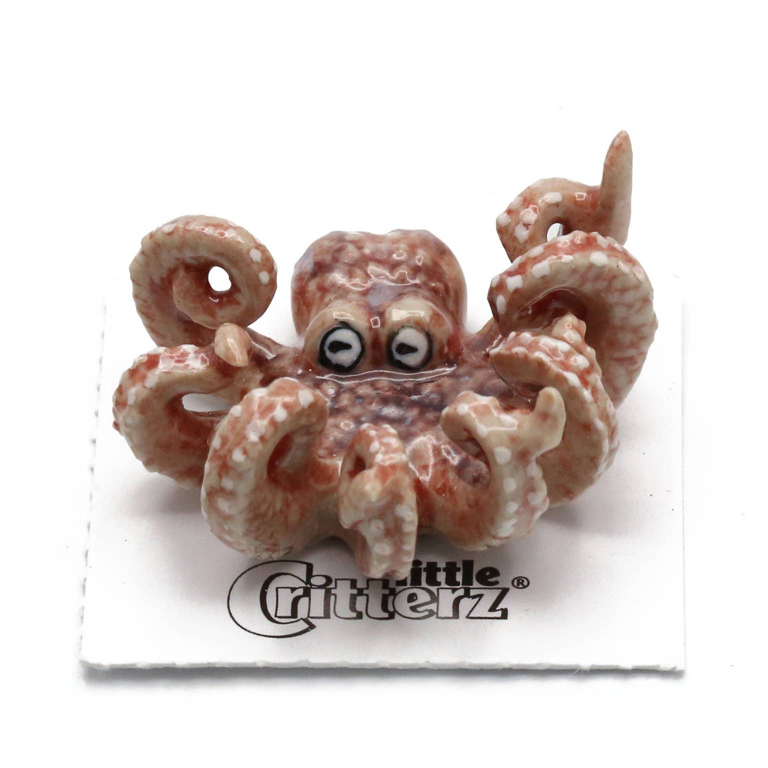 Jet Octopus Porcelain Miniature