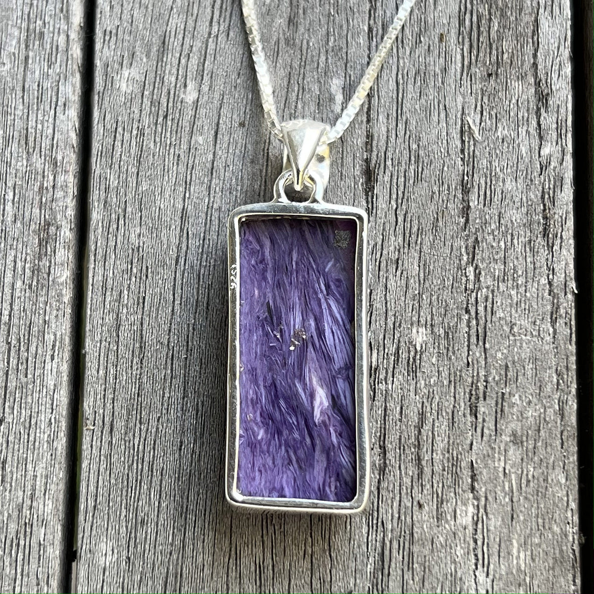 Charoite Sterling Silver Pendant