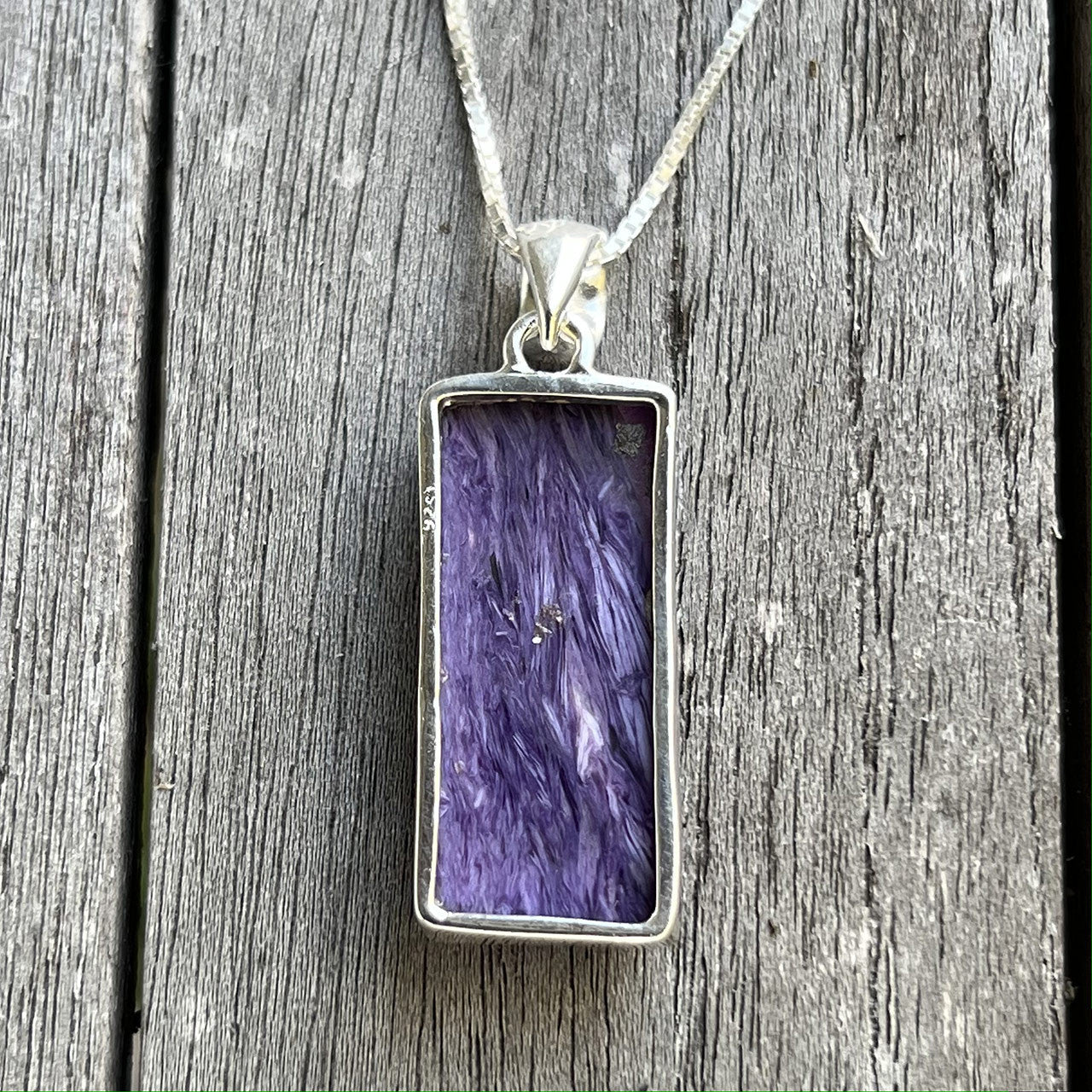 Charoite Sterling Silver Pendant