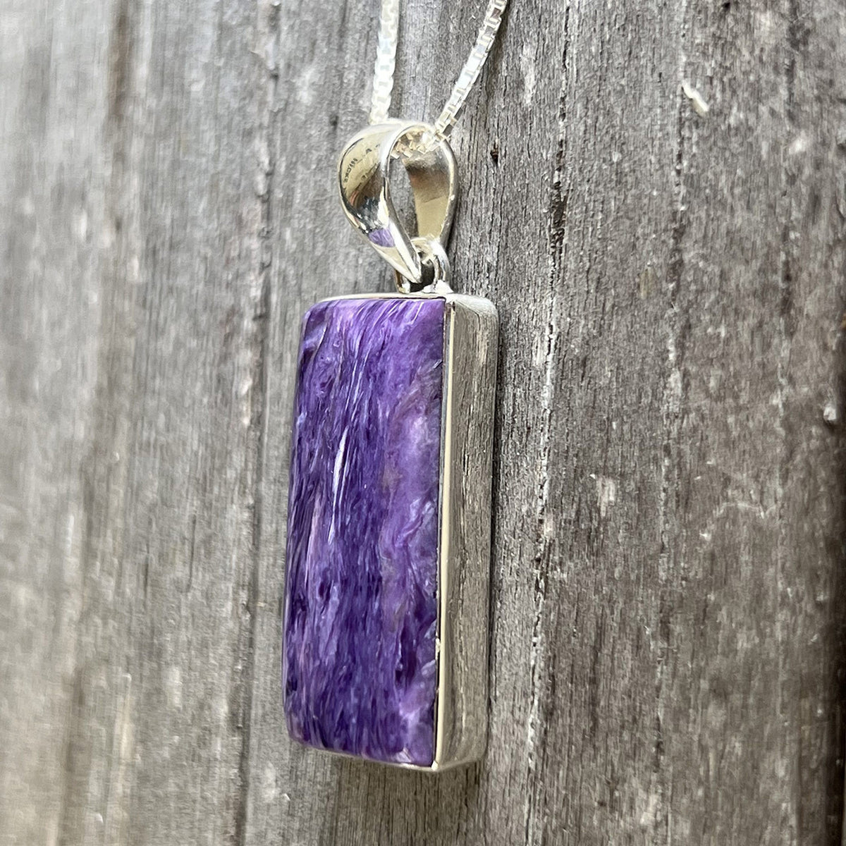 Charoite Sterling Silver Pendant