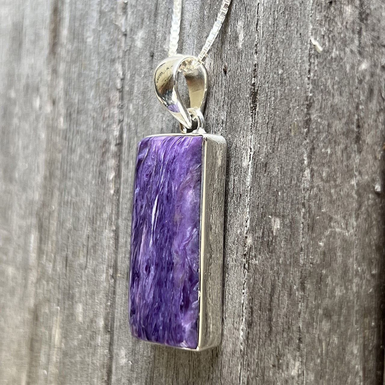 Charoite Sterling Silver Pendant