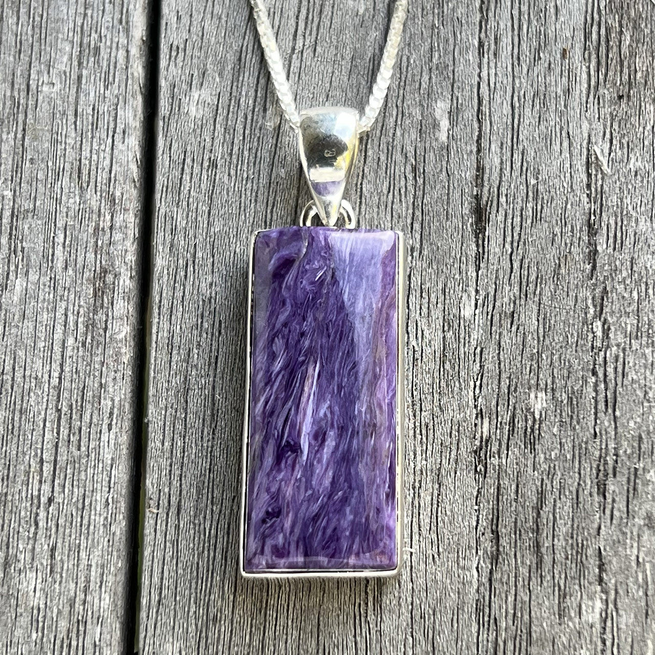Charoite Sterling Silver Pendant