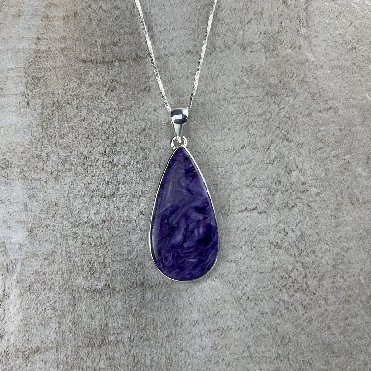 Charoite Sterling Silver Pendant