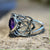 Amethyst Celtic Ring in Sterling Silver