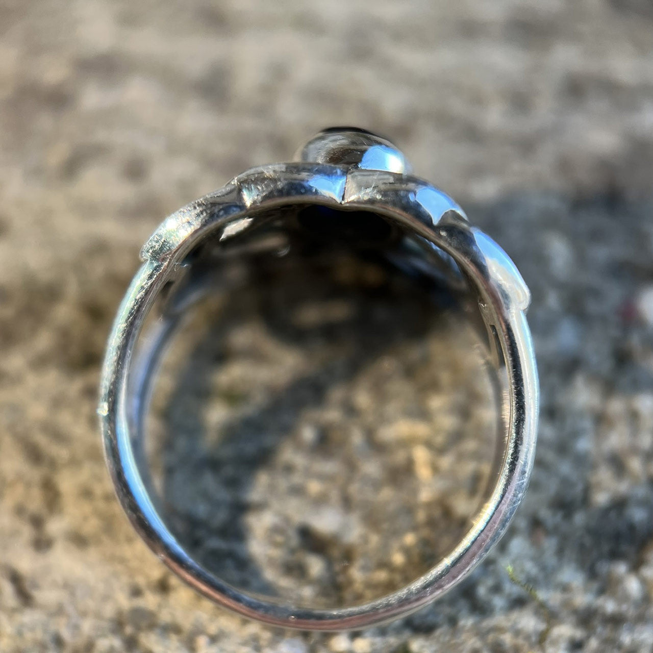 Iolite Celtic Ring Sterling Silver