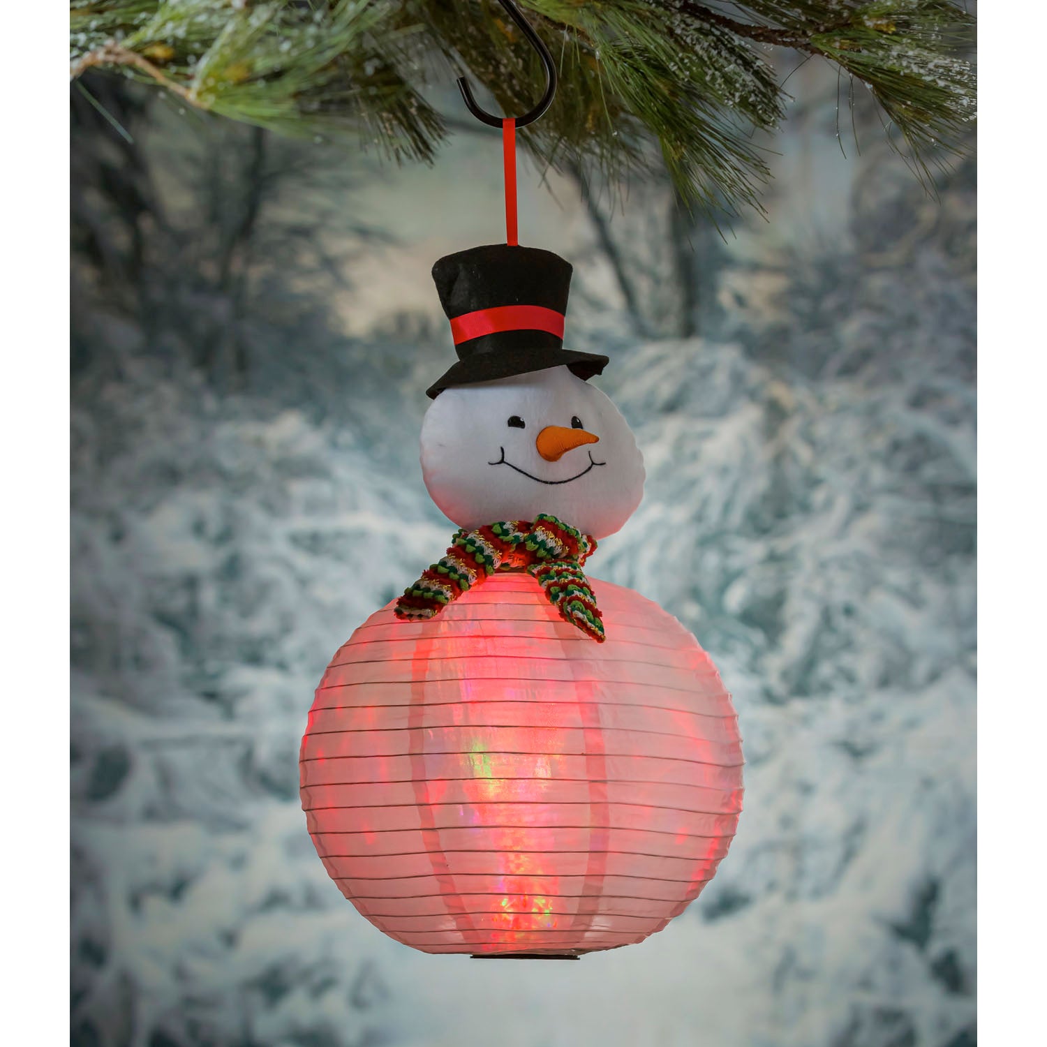 Evergreen Snowman Beaming Buddies Collapsible Lantern