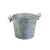 Galvanized Round Container with Deer Handles