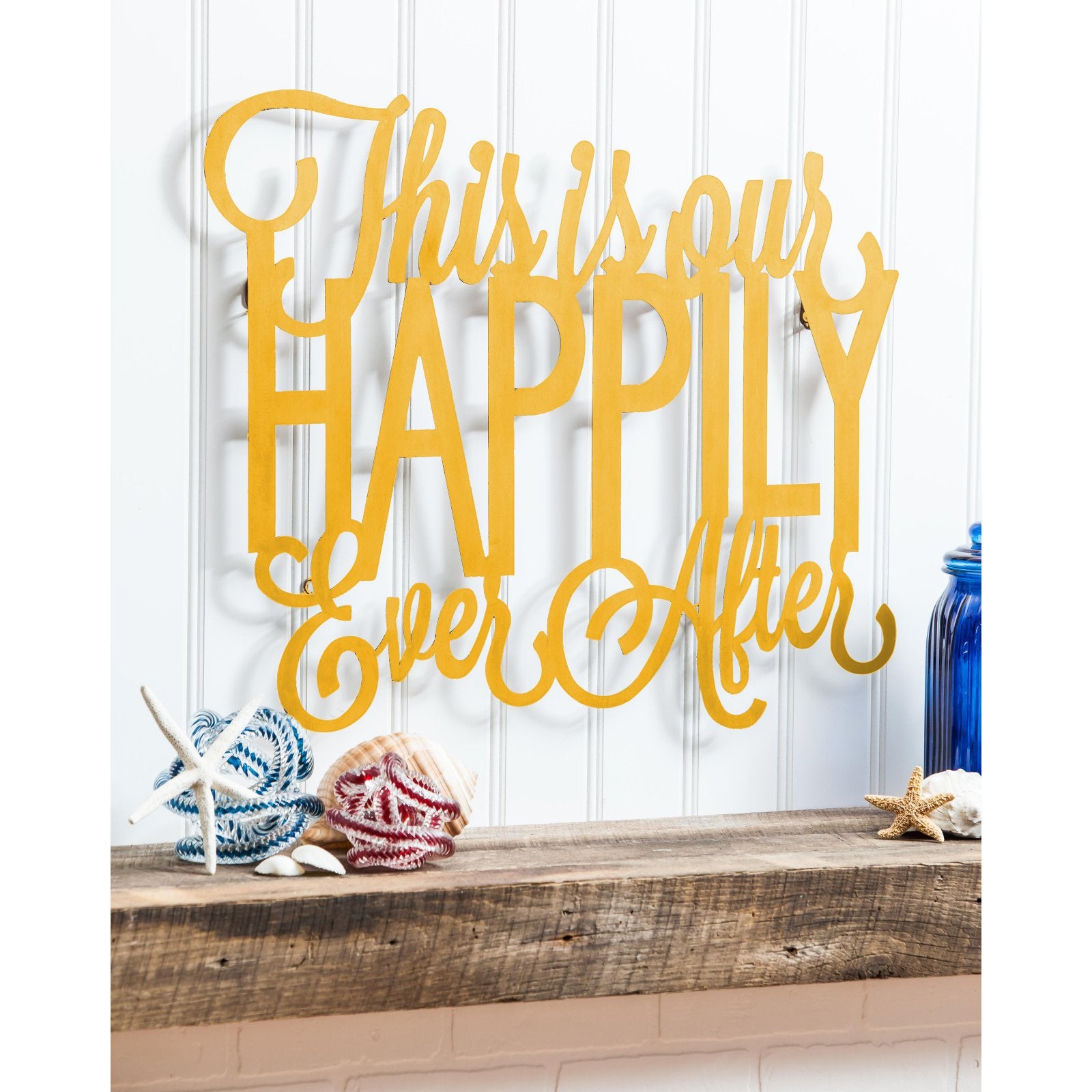 This is Our Happily Ever After 3-D Cursive Metal Wall Décor - IN STORE ONLY