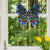12"H Grayson Purple, Blue & Red Butterfly Window Panel