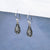 Sterling Silver Hanging Bat Dangle Earrings 29x8mm