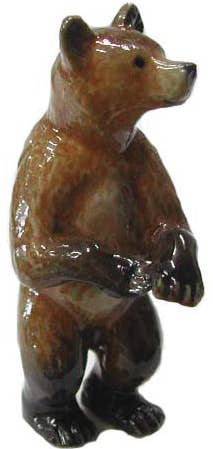 Grizzly Bear Cub Northern Rose Porcelain Mini Figurine