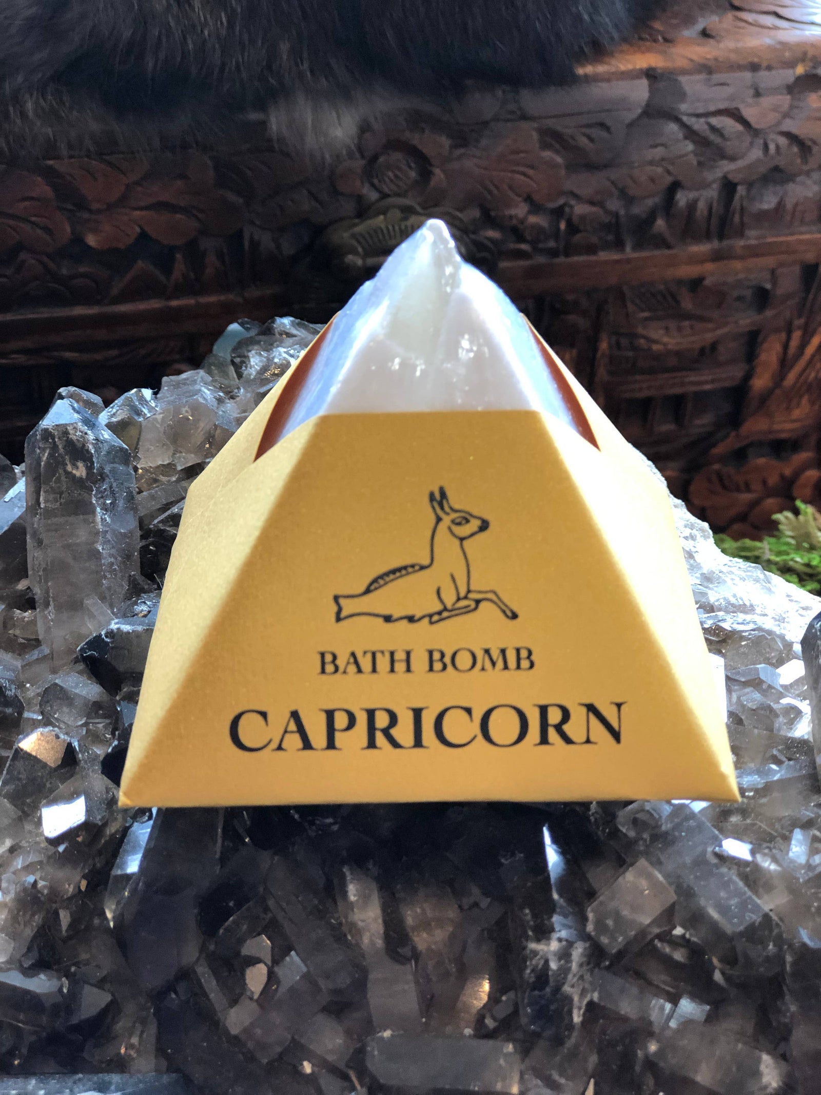 Capricorn Bath Bomb with Charged Crystal